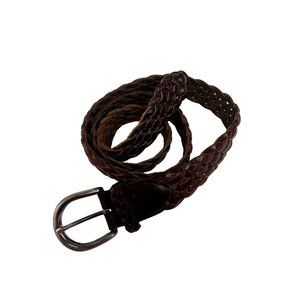 Unbranded Genuine Soft Leather Wave Brown Belt Metal Buckle Women's